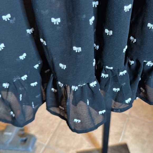 NWT Maje Rythonoeud Embroidered Bow Print Mini Dress Size 40 Size 10 - Picture 8 of 13